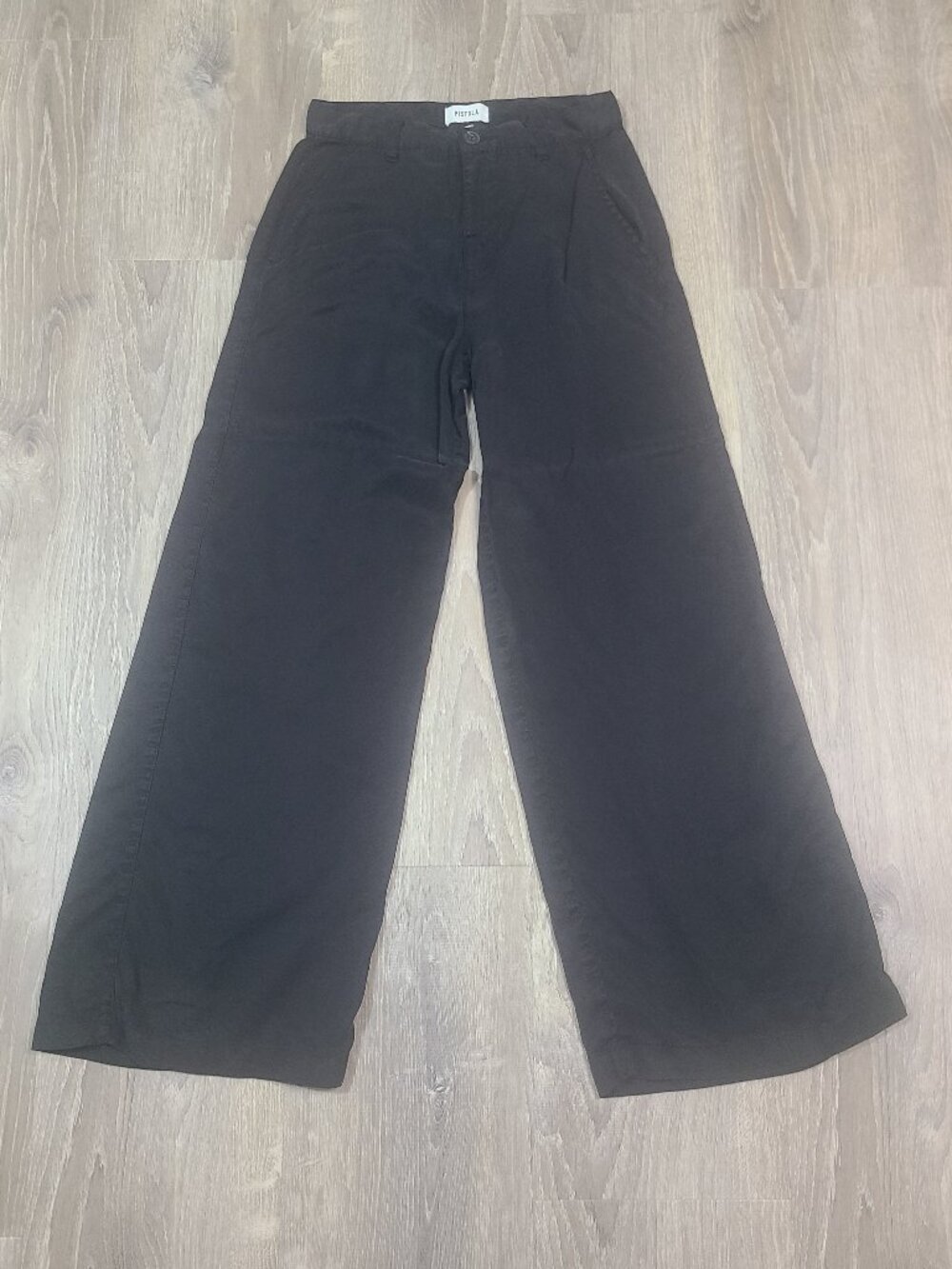 Pistola Sophia Wide Leg Utility Pants Black High Waisted Trouser - Size 24